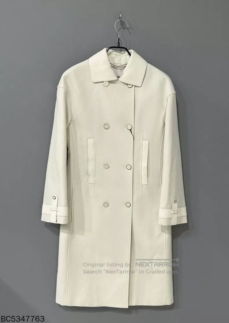 Other Hermes Beige Leather Patched Autumn and Winter Coat Size XS / US 0-2 / IT 36-38 - 2 Thumbnail