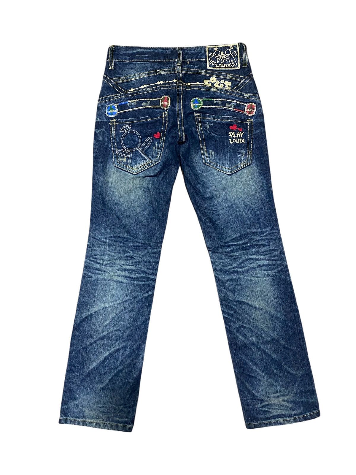 Vintage Vintage Lolita Distress Denim Jeans Size US 32 / EU 48 - 1 Thumbnail