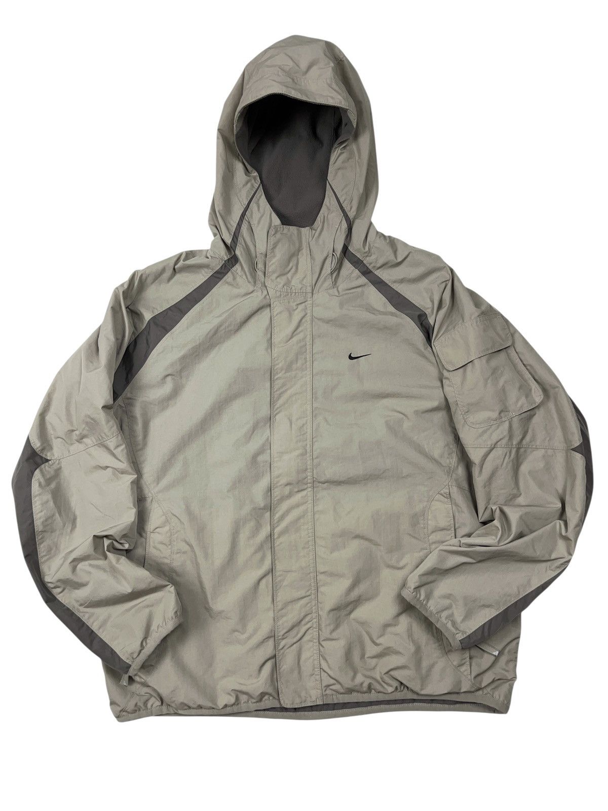 Nike Vintage y2k Nike Reversible Jacket Nylon/Fleece Size US L / EU 52-54 / 3 - 3 Thumbnail