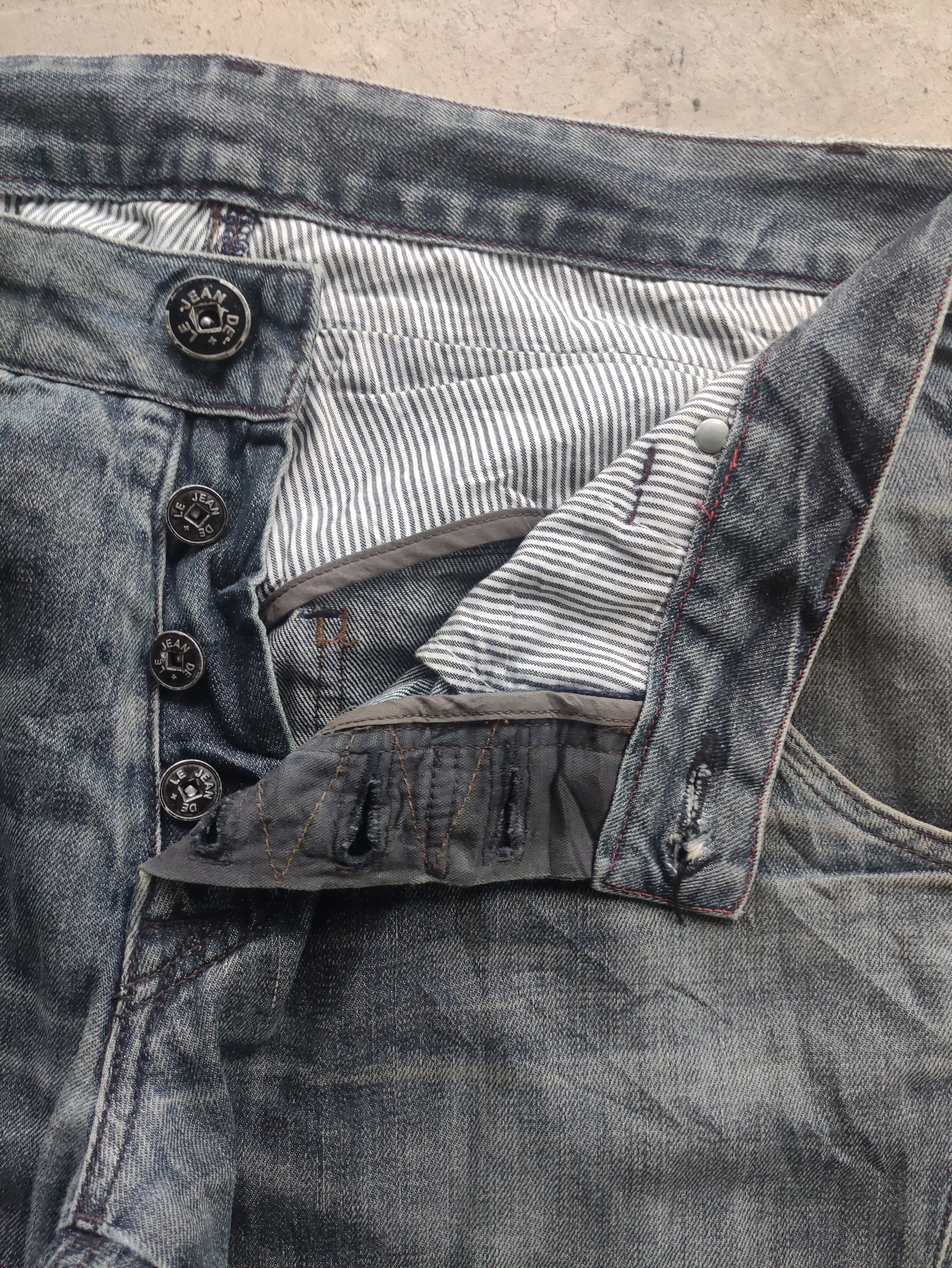 Japanese Brand Vintage Japanese Button Denim Distressed Faded Pants W36 Size US 36 / EU 52 - 5 Thumbnail