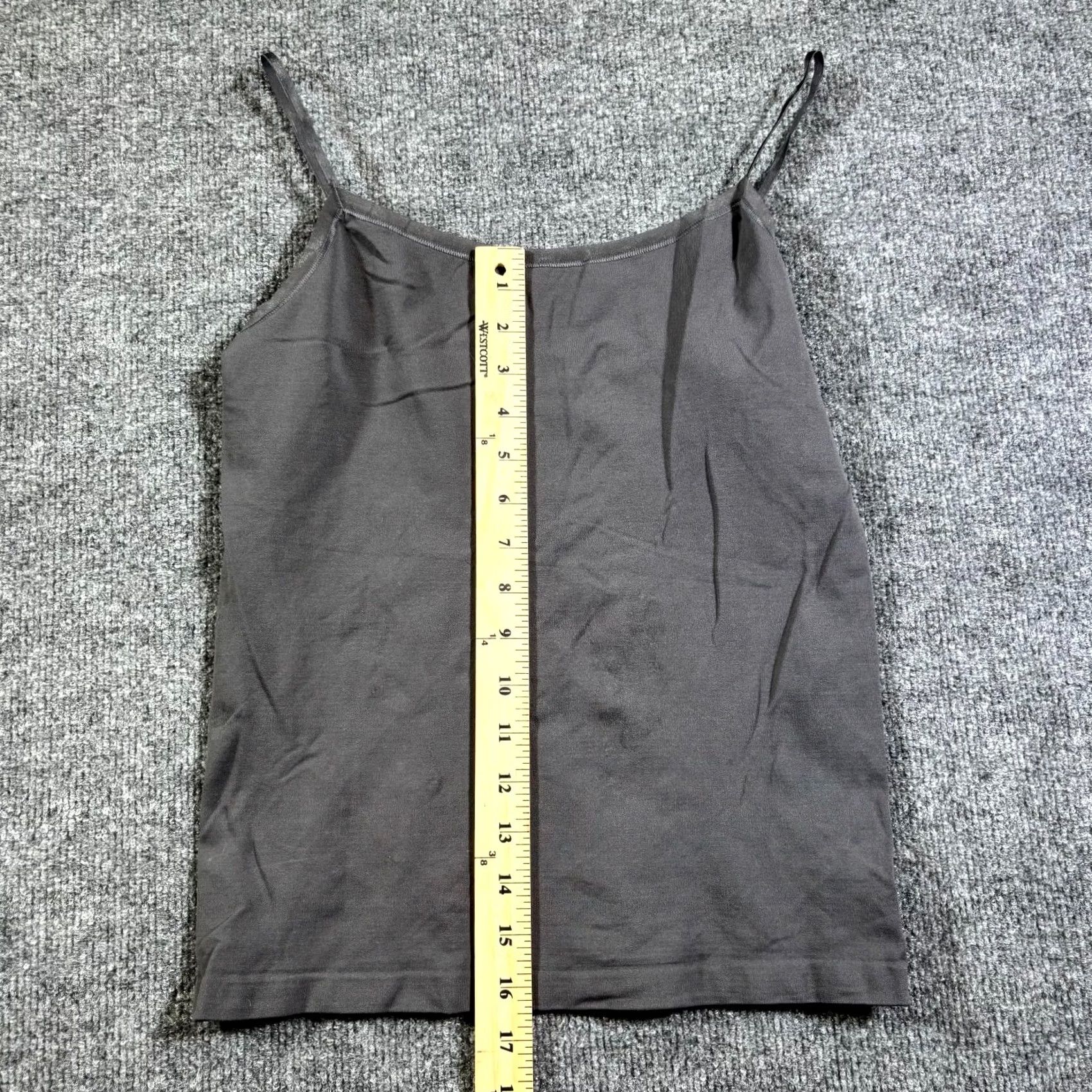 Ann Taylor Ann Taylor Tank Womens Small Gray Stretch Spaghetti Strap Scoop Neck Cami NWT Size S / US 4 / IT 40 - 3 Thumbnail