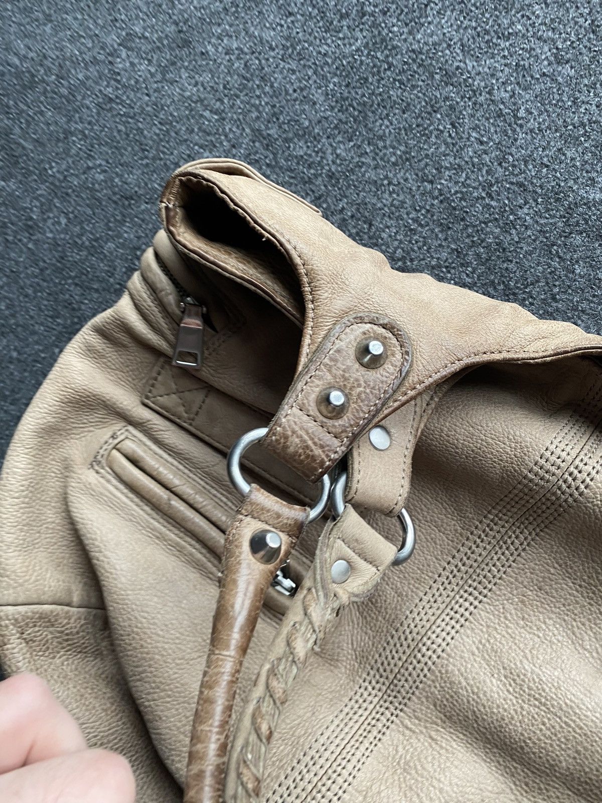 LIEBESKIND BERLIN 🔥90s Liebeskind Leather Beige Vntg Handle Bag women os Size ONE SIZE - 18 Thumbnail