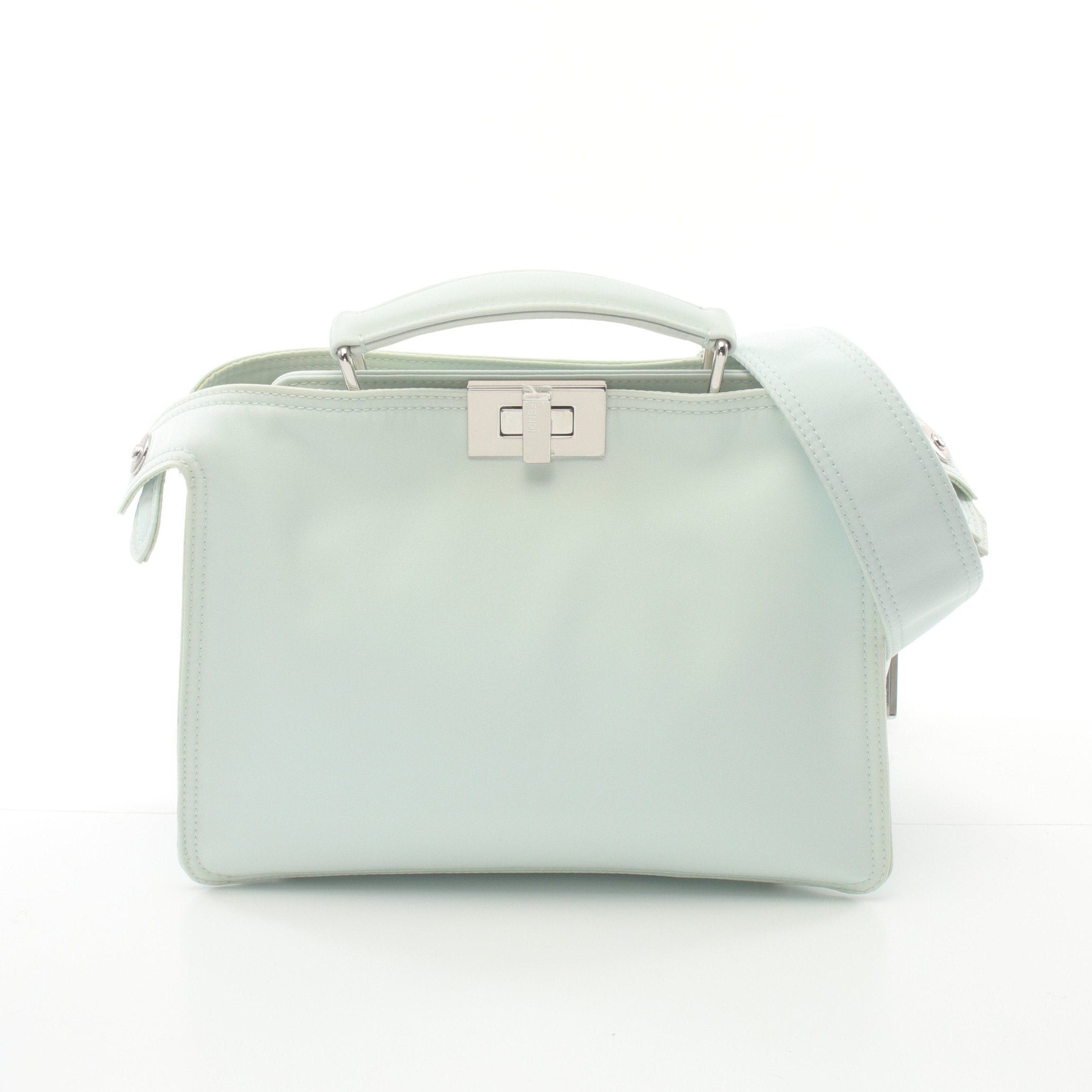 Fendi Fendi Peekaboo Isee U Small Handbag Nylon Light Green Size ONE SIZE - 1 Thumbnail