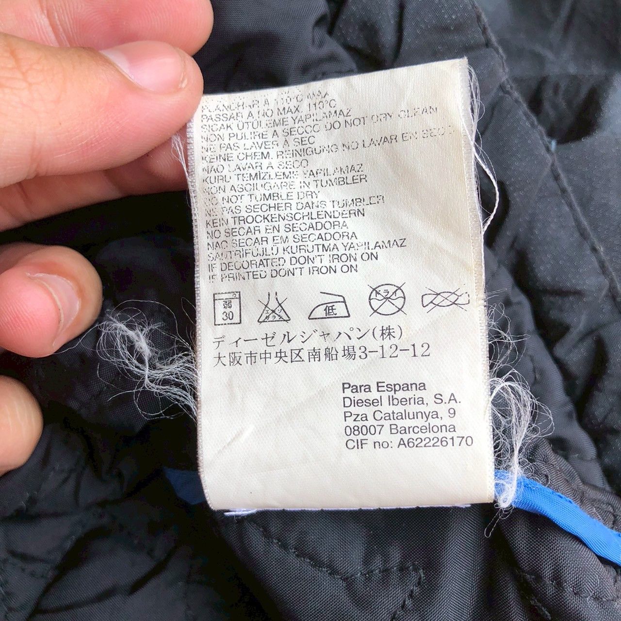 If Six Was Nine Vintage Y2K Diesel Quilted Military Coat w/ Leather Details Size US M / EU 48-50 / 2 - 14 Thumbnail