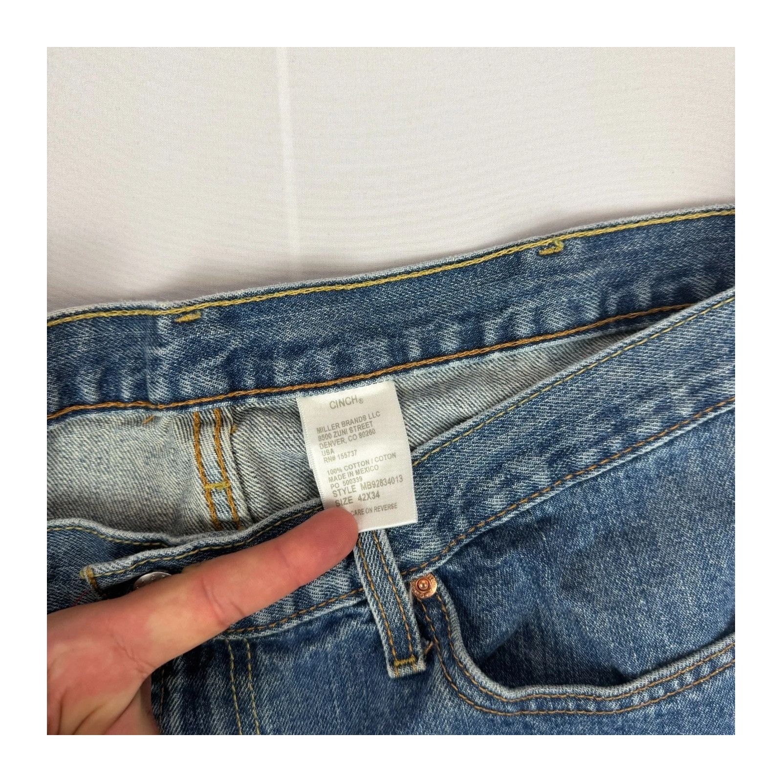 CINCH Cinch White Label Men's Blue Jeans Lot Size 42x34 MB92834013 Size US 42 / EU 58 - 9 Thumbnail