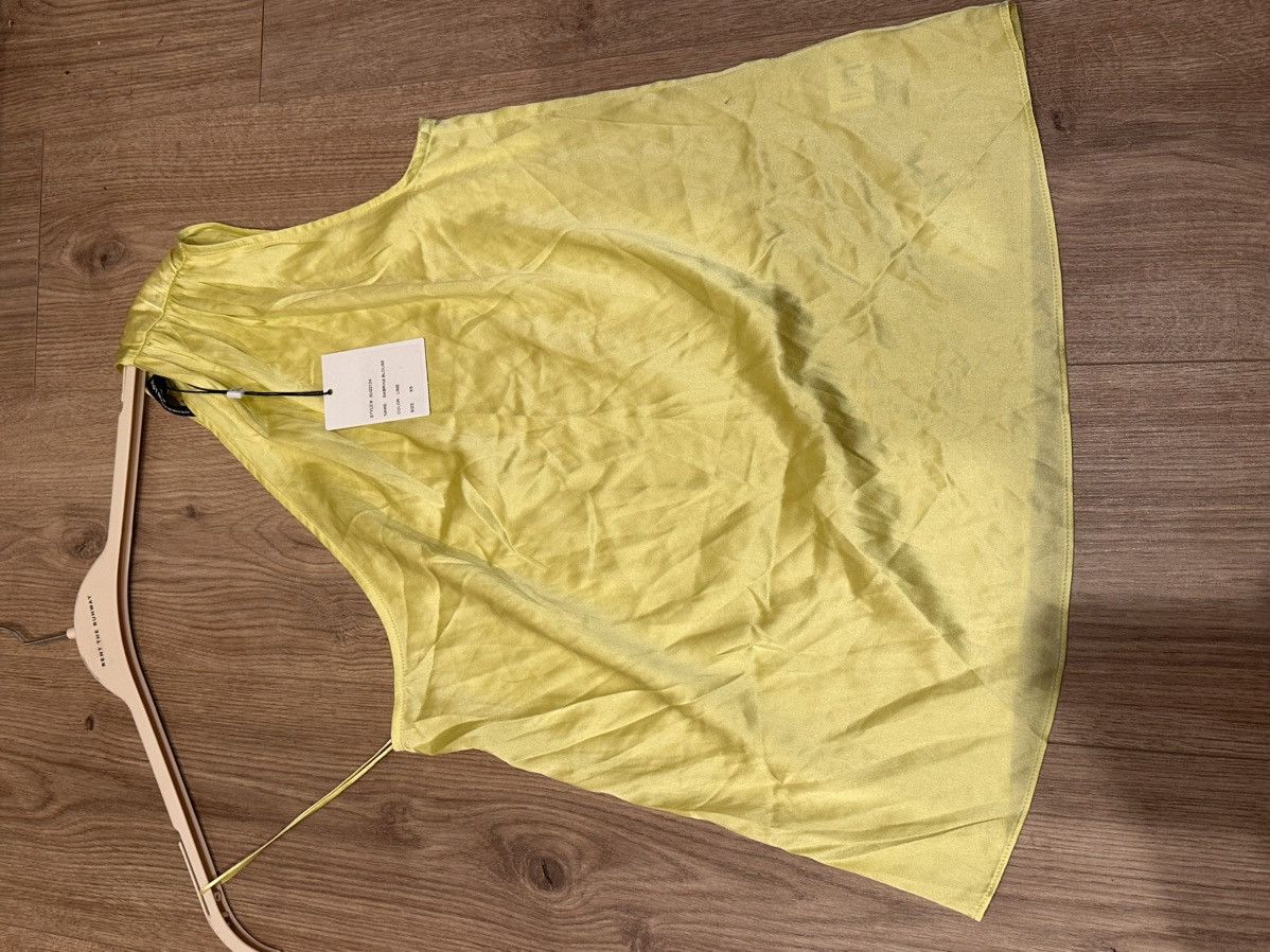 Generation Love NWT Generation Love Sabrina Silk One Shoulder Blouse Lime XS Size XS / US 0-2 / IT 36-38 - 3 Thumbnail