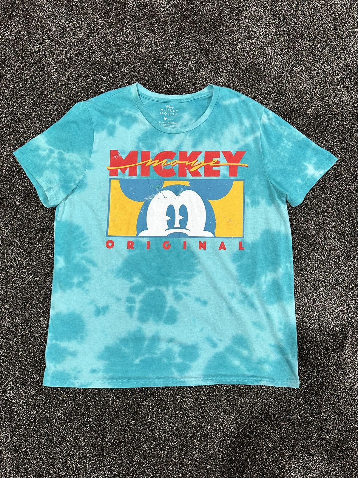 Disney × Mickey Mouse × Vintage Vintage Disney Blue Tie Dye Mickey Mouse T-Shirt Size US XL / EU 56 / 4 - 4 Thumbnail