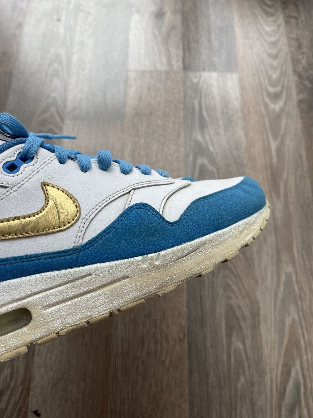 Nike × Vintage Nike ID CLA vintage rare air max 1 gold logo size 44 Size US 10 / EU 43 - 7 Thumbnail