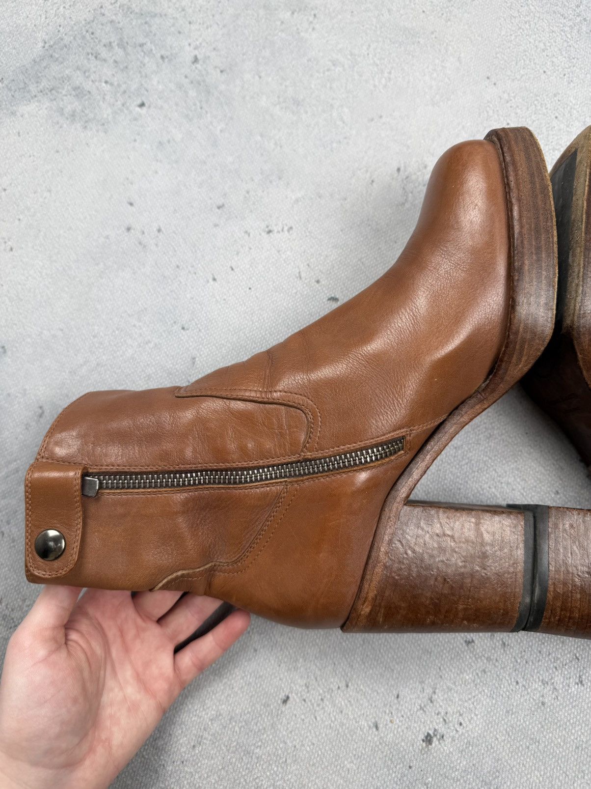 Officine Creative Officine Creative Leather Ankle Boots Artisan Heeled Boots Size US 9 / IT 39 - 6 Thumbnail