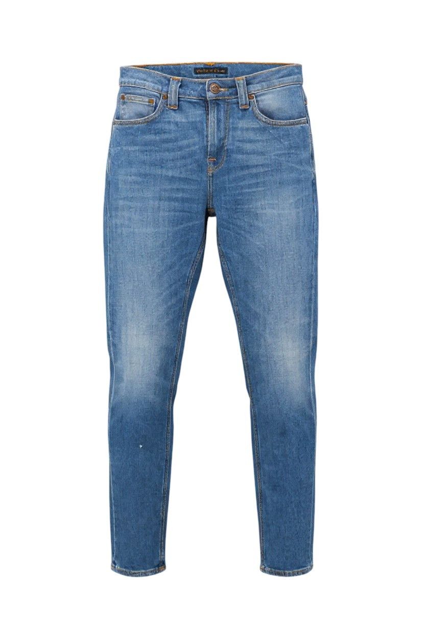 Nudie Jeans PIPE LED W27/L34 Crispy Pepper Blue Stretch Jeans 80453 Size 27" / US 4 / IT 40 - 1 Thumbnail