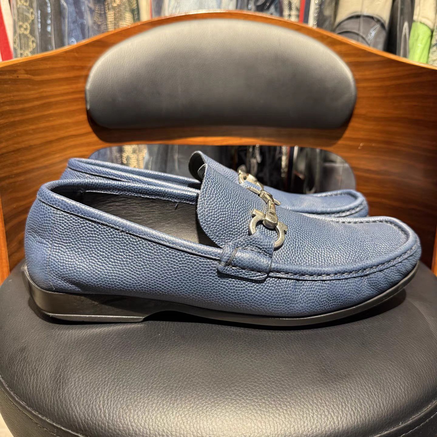 Salvatore Ferragamo Ferragamo Gancini Buckle Leather Shoes K15 Size US 9.5 / EU 42-43 - 4 Thumbnail