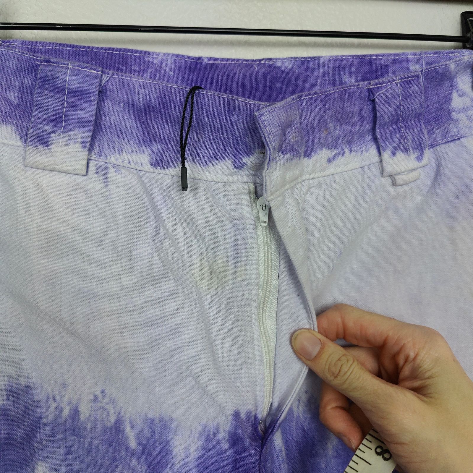 Other OMighty Tie Dye Pants Womens Small White Purple Wide Leg Size 27" / US 4 / IT 40 - 5 Thumbnail