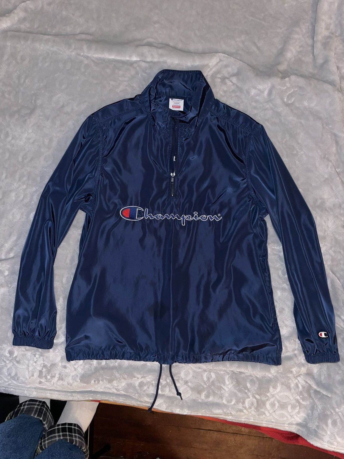 image of Champion Half Zip Ss17 in Navy, Men's (Size Medium)