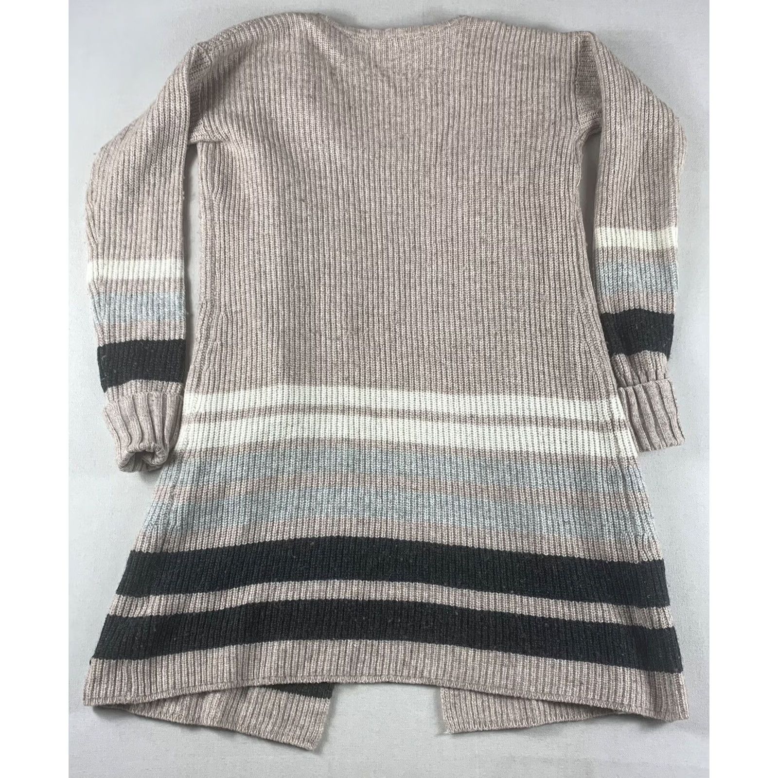 Royal Robbins VINTAGE ROYAL ROBBINS SWEATER WRAP WOMENS M MEDIUM LONG SLEEVE KNIT PINK ROSE BLACK STRIPE Size M / US 6-8 / IT 42-44 - 2 Thumbnail