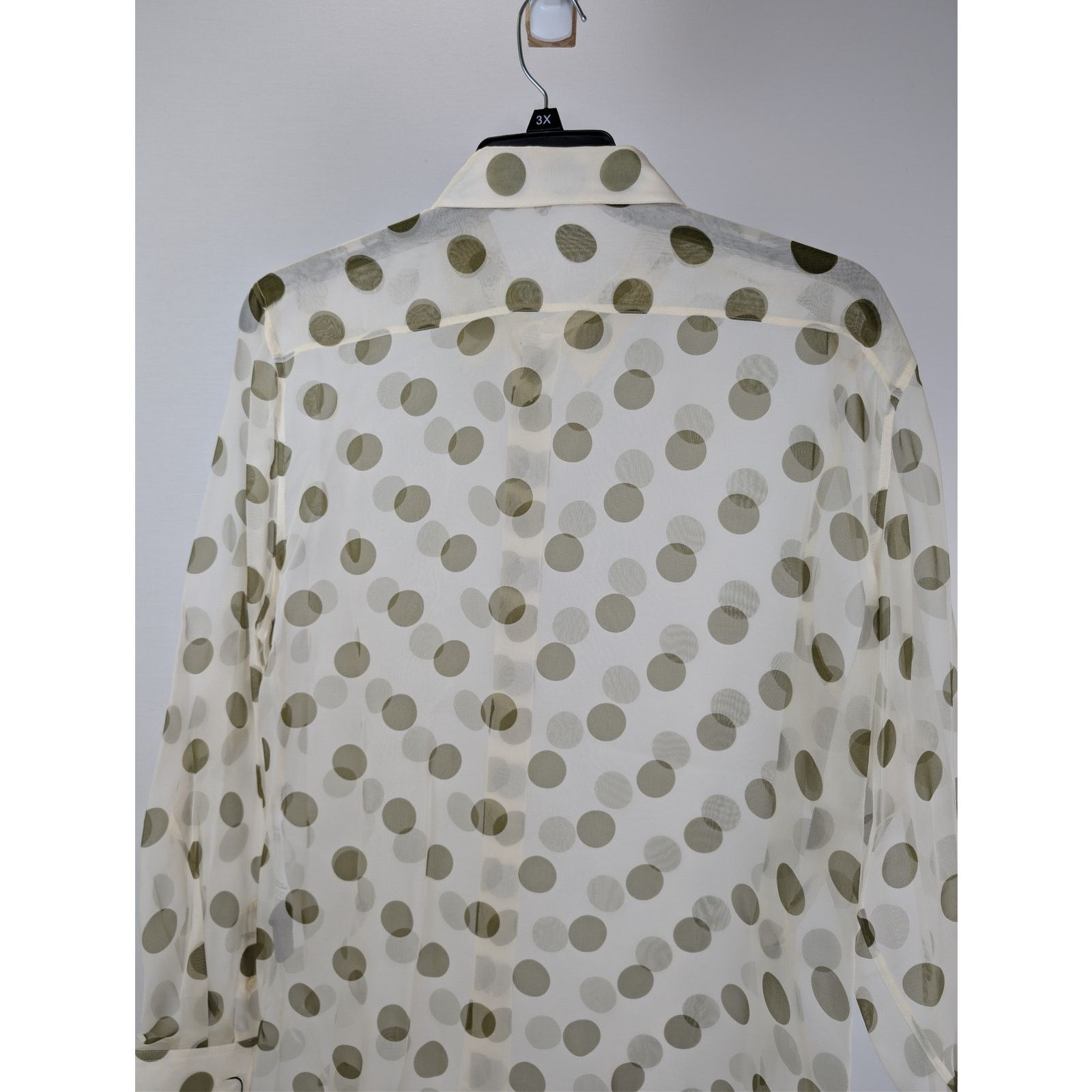 Saint Laurent Paris o1rshd1 Chemise Col Universe Polka Dot Button up Shirt Size US S / EU 44-46 / 1 - 15 Thumbnail