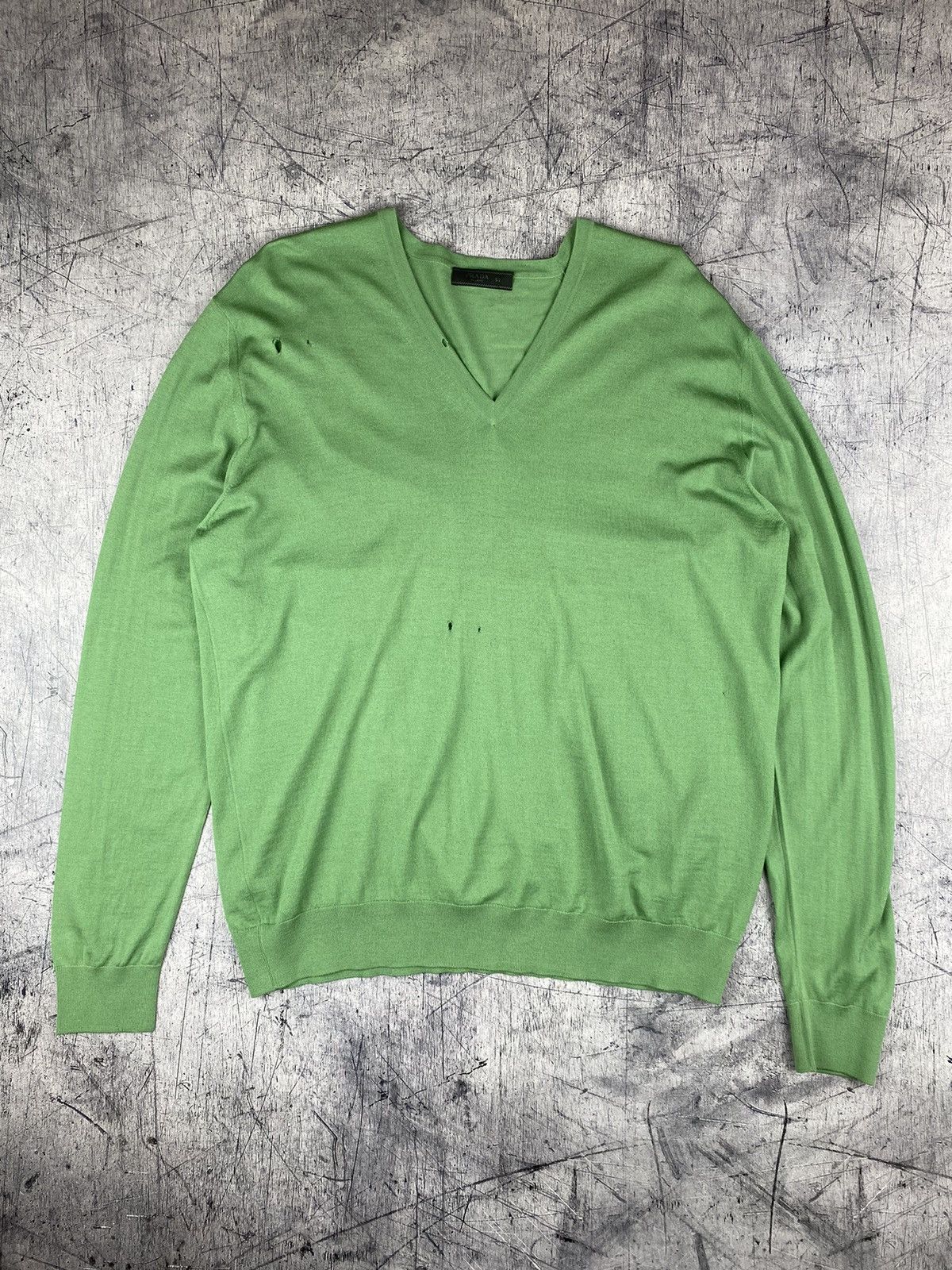 Prada Vintage Prada Distressed Jumper Sweater Pullover Size US L / EU 52-54 / 3 - 2 Thumbnail