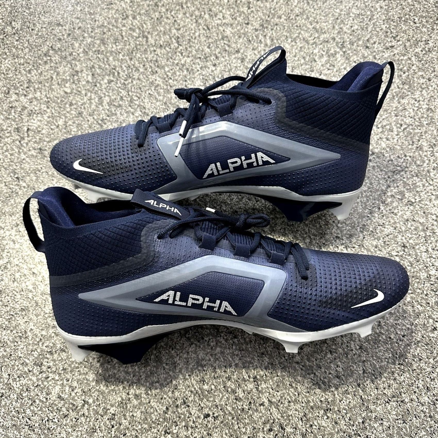 Nike Nike Alpha Menace Elite Football Cleats Mens 16 Navy White Black FZ7701-400 Size US 15 / EU 48 - 3 Thumbnail