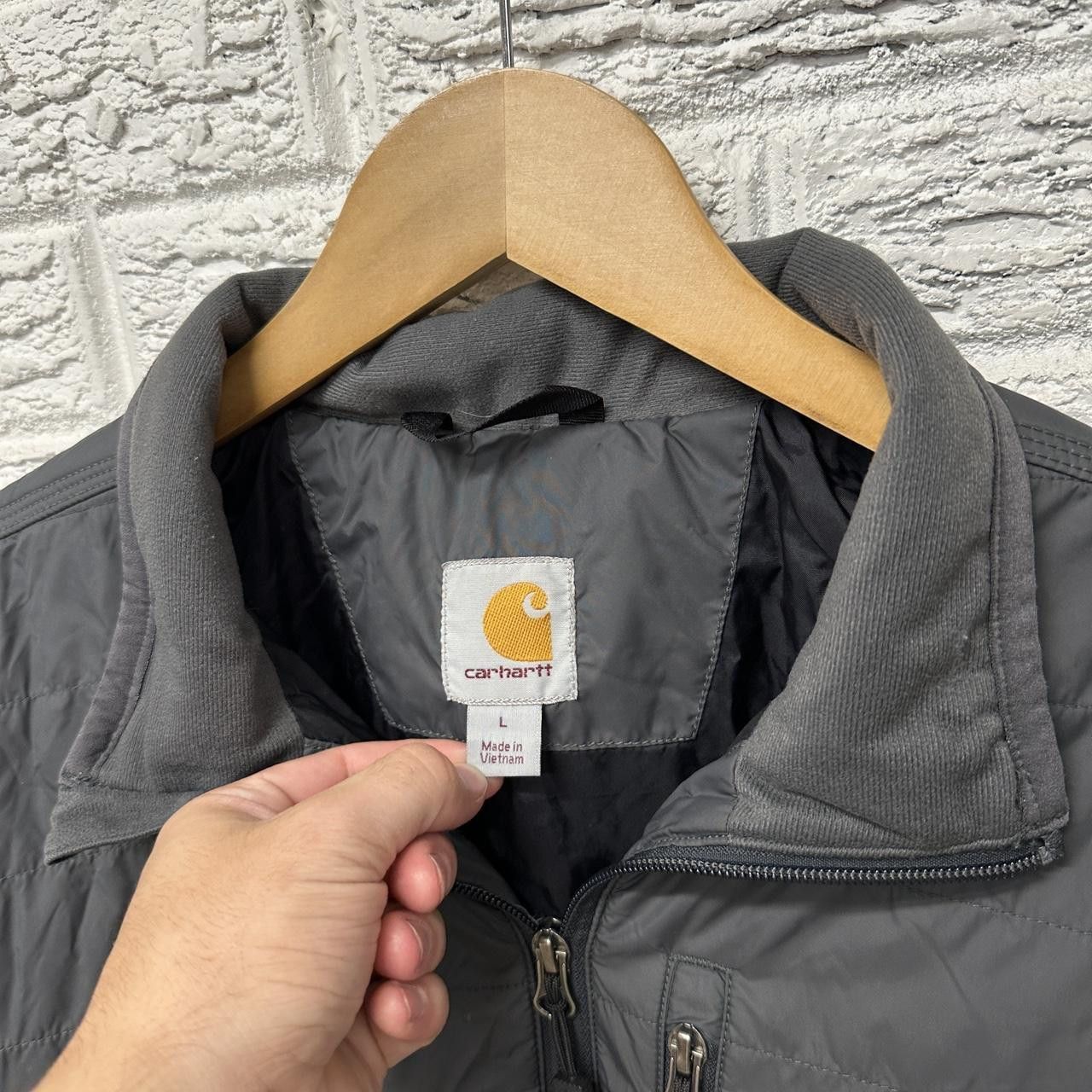 Carhartt Carhartt Insulated Zip Up Puffer Grey Jacket Large Quilted Size US L / EU 52-54 / 3 - 4 Thumbnail