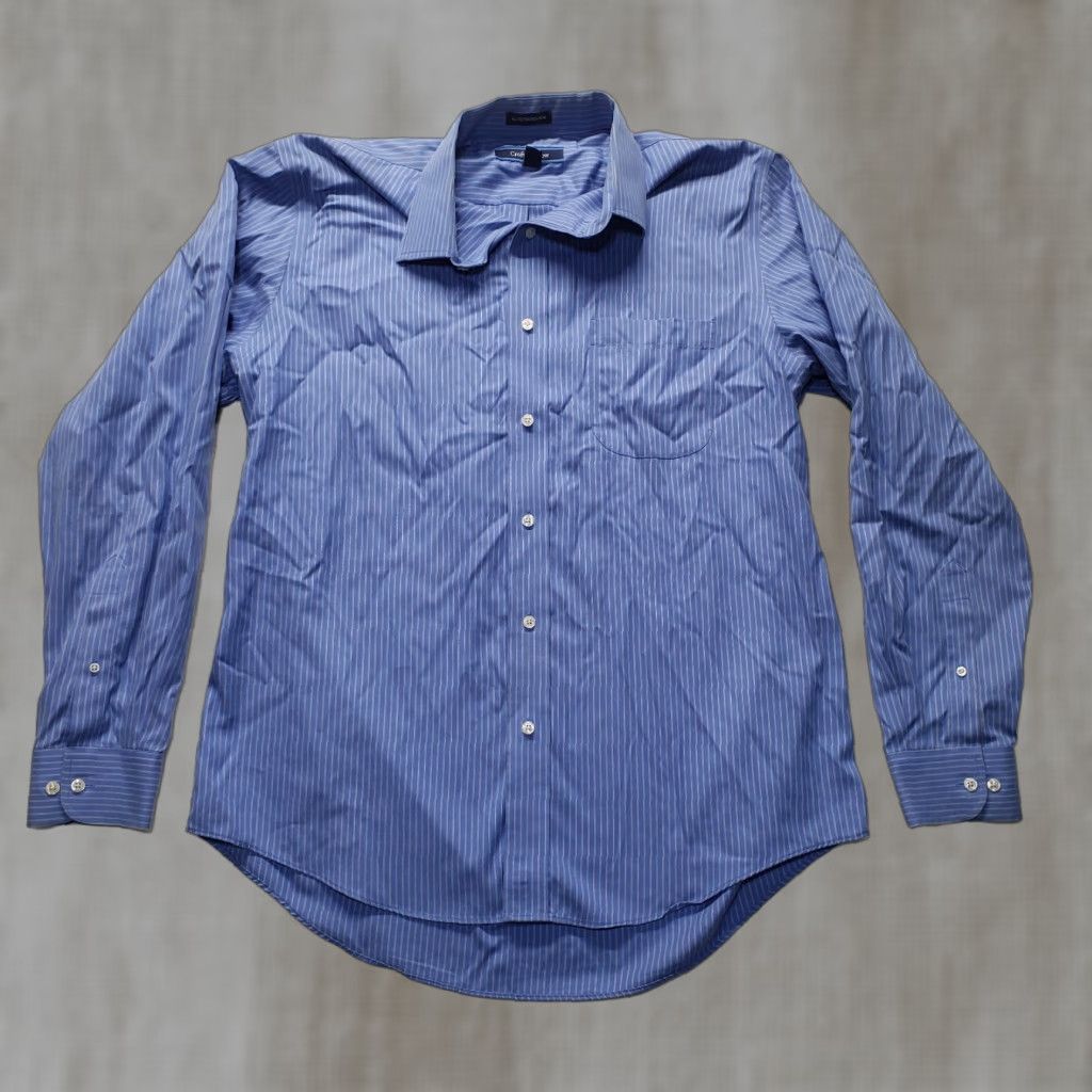 Croft & Barrow Croft & Barrow Shirt Blue Striped Long Sleeve Button-Up Adult Men 16.5 34/35 L White/Blue Colorful 90s? Size US L / EU 52-54 / 3 - 1 Thumbnail