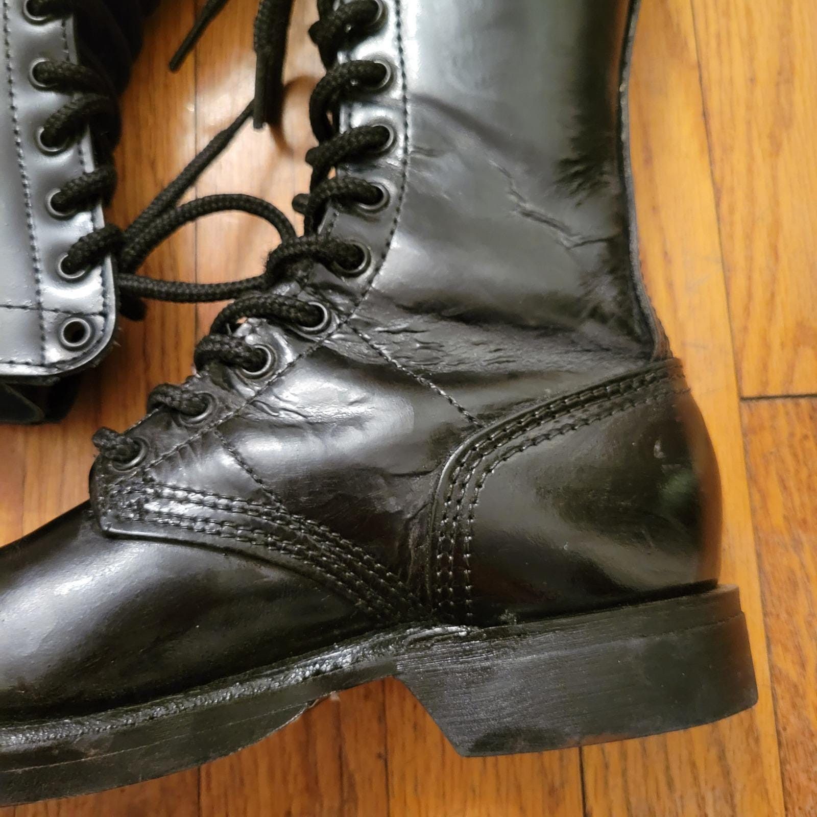 Corcoran Corcoran 1515 Black Leather Combat 4.5 Military Jump Boot Size US 4.5 / IT 34.5 - 8 Thumbnail