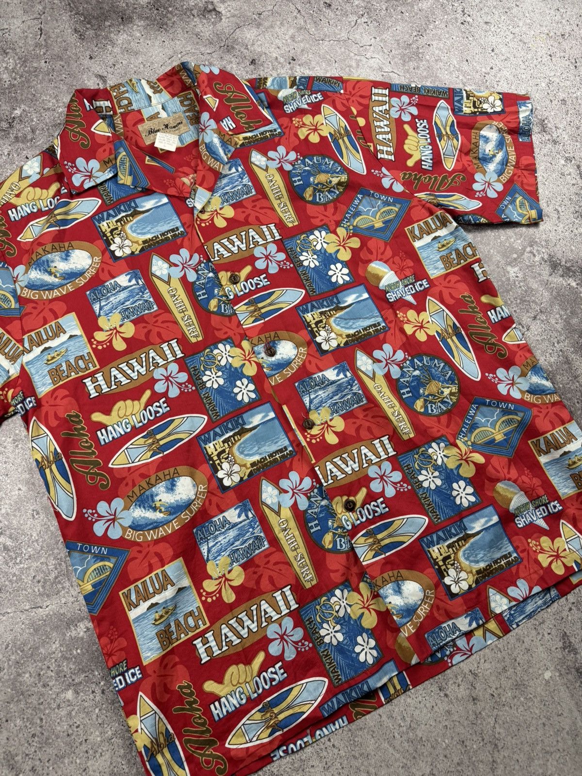 Vintage Vintage Blue Hawaii Aloha Shirt Hawaiian Islands Woody Wagon Size US L / EU 52-54 / 3 - 2 Thumbnail