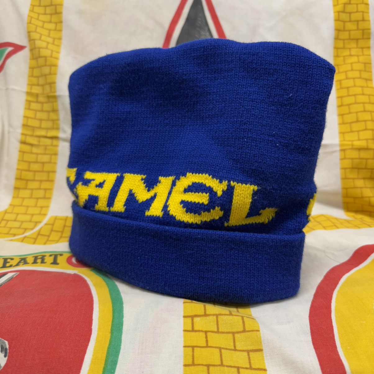Camel × Vintage Vintage 90s Camel Cigarettes Wool Blend Knit Beanie Hat Size ONE SIZE - 3 Thumbnail