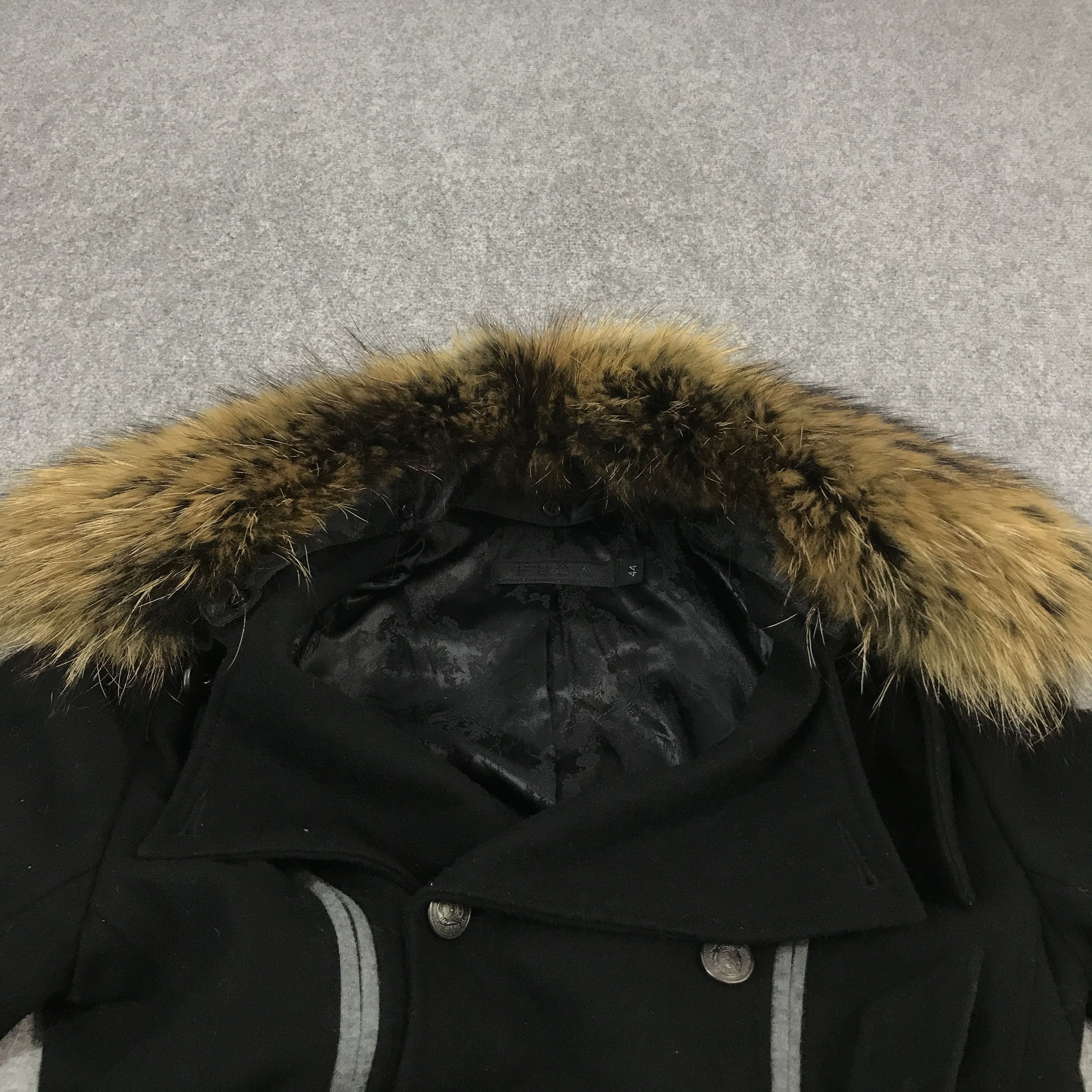 GOSTAR DE FUGA × If Six Was Nine × Japanese Brand FUGA DOUBLE BREASTED FUR COLLAR WOOL JACKET Size US S / EU 44-46 / 1 - 7 Thumbnail