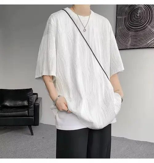 Japanese Brand Himejima x Ema 💎 Korean Wave Pleated Relaxed Tee T-shirt Size US M / EU 48-50 / 2 - 5 Thumbnail