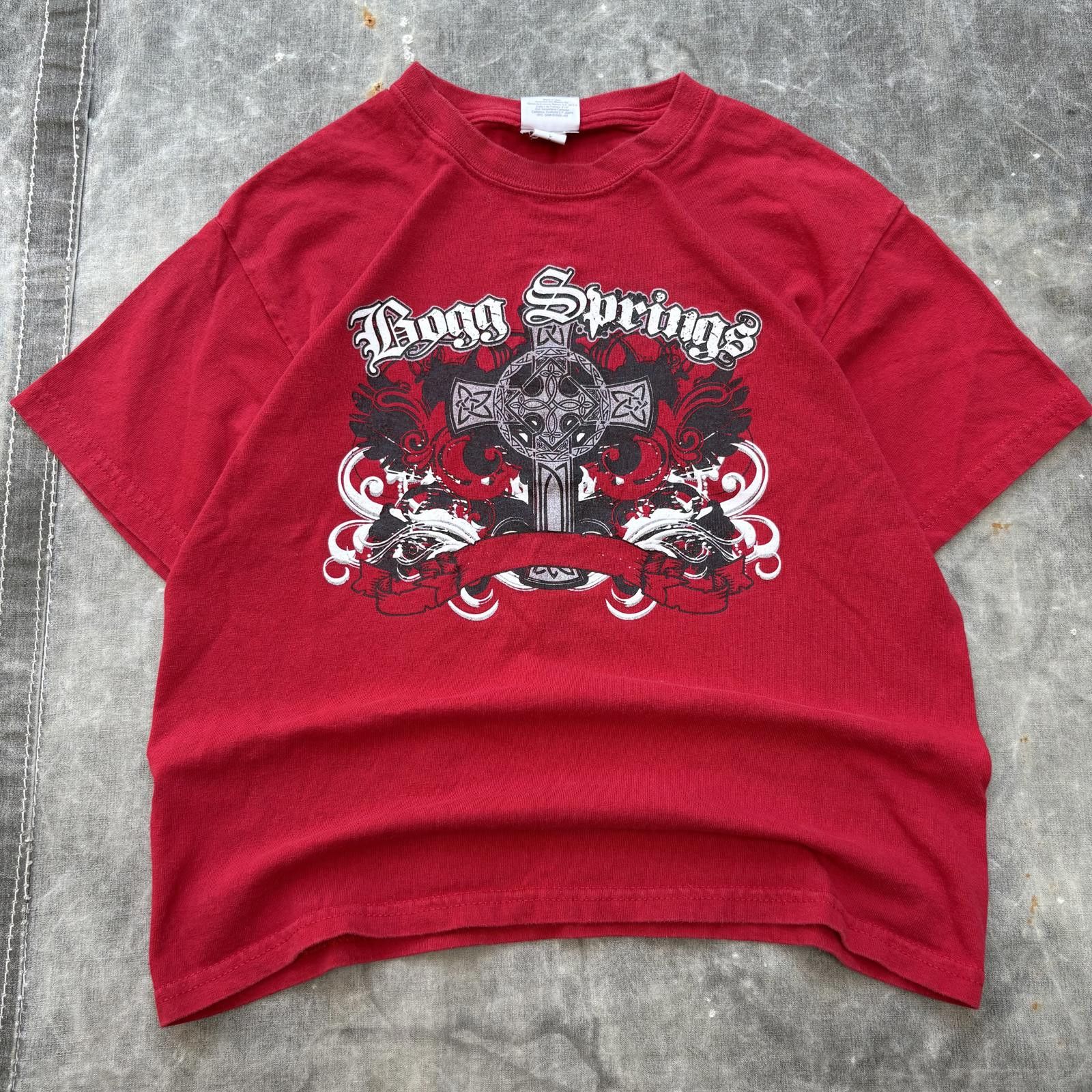 Gildan Vintage Y2K Affliction Cross Jesus Grunge Women’s Baby Tee Size S / US 4 / IT 40 - 1 Thumbnail