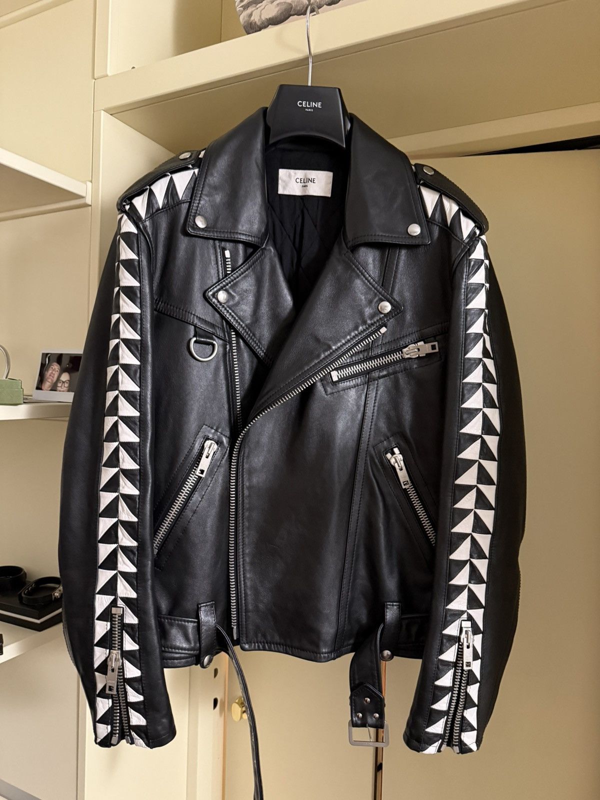 Celine Celine by Hedi SLimane leather jacket. D ring runway SS22 Size US M / EU 48-50 / 2 - 12 Thumbnail