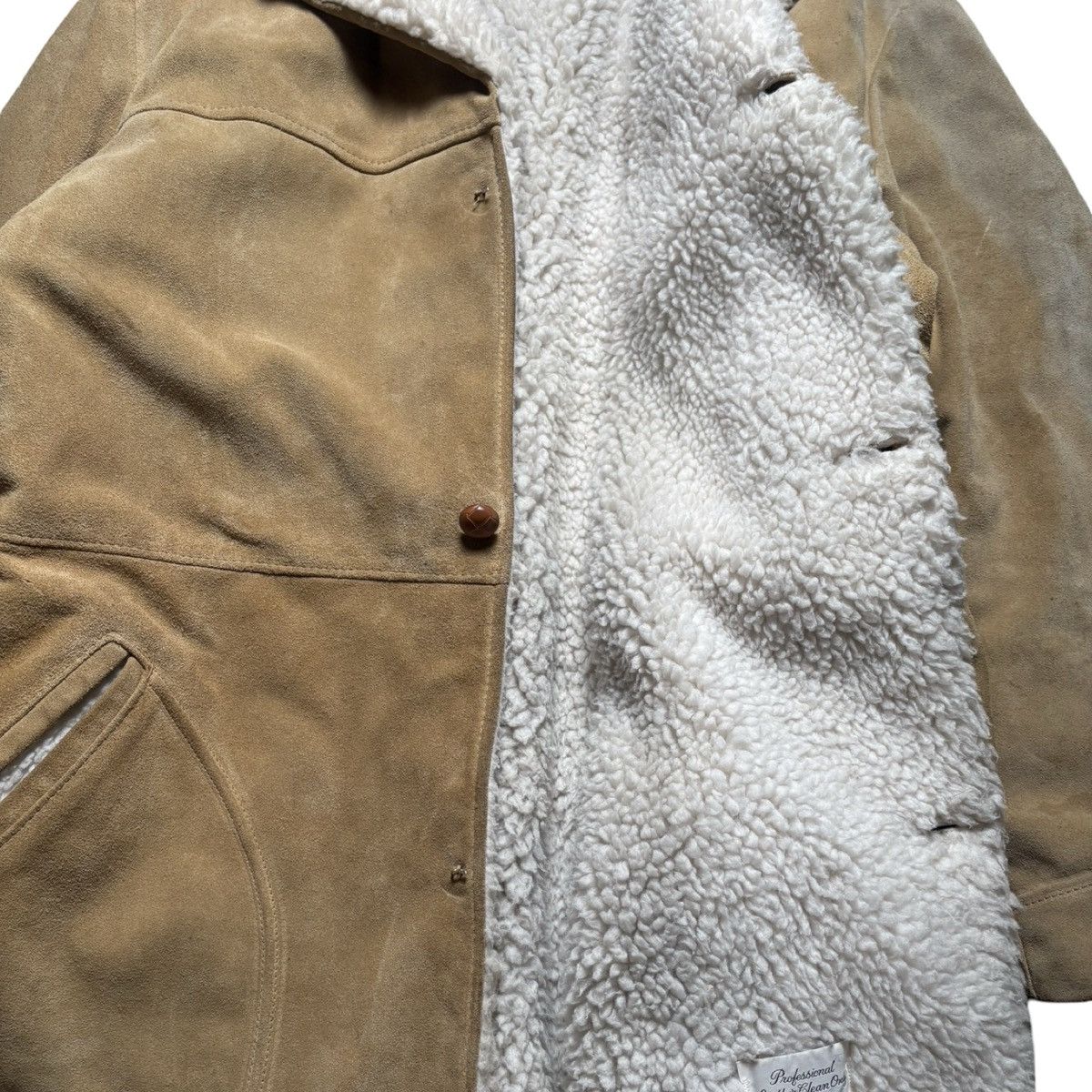 Sears True Vintage 70s Sears Fieldmaster Sherpa 48 Leather Jacket Size US L / EU 52-54 / 3 - 3 Thumbnail
