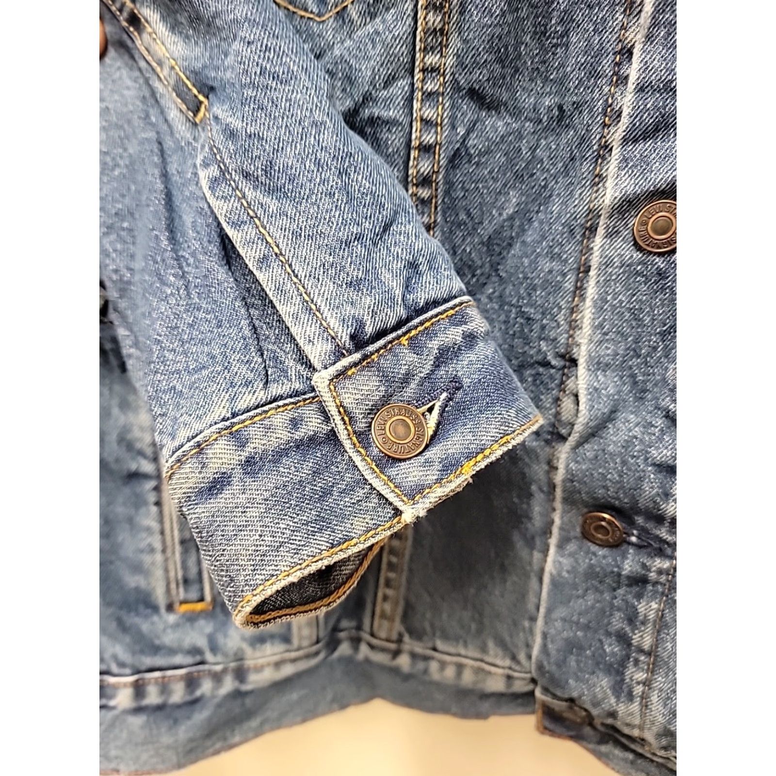 Levi's VINTAGE Levi's Denim Jacket Lined Sherpa Collar Mens XL Blue Denim Jacket Mens XL Blue Sherpa Lined Jacket Size US XL / EU 56 / 4 - 7 Thumbnail