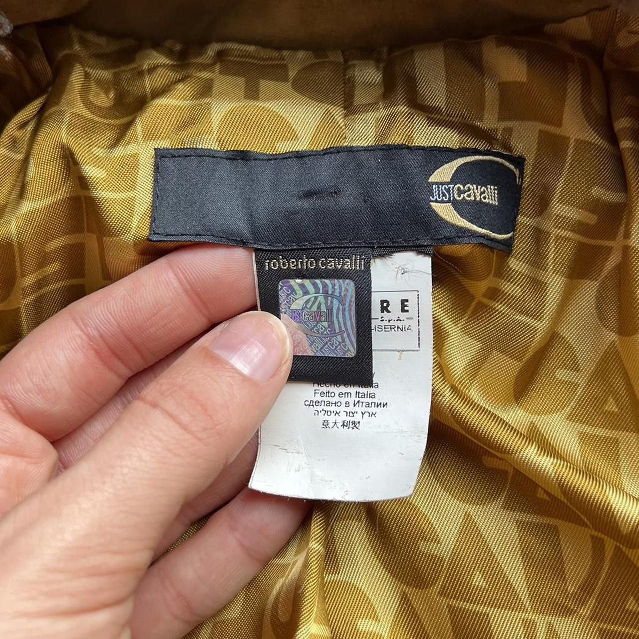 Roberto Cavalli Roberto Cavalli 'Just Cavalli' Suede Jacket Sheepskin Collar Size S / US 4 / IT 40 - 3 Thumbnail