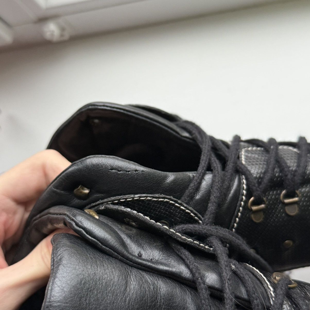 Jil Sander 📌Vintage Jil Sander Leather Avant-Garde Lace-up Heeled Boots Size US 11 / IT 41 - 22 Thumbnail