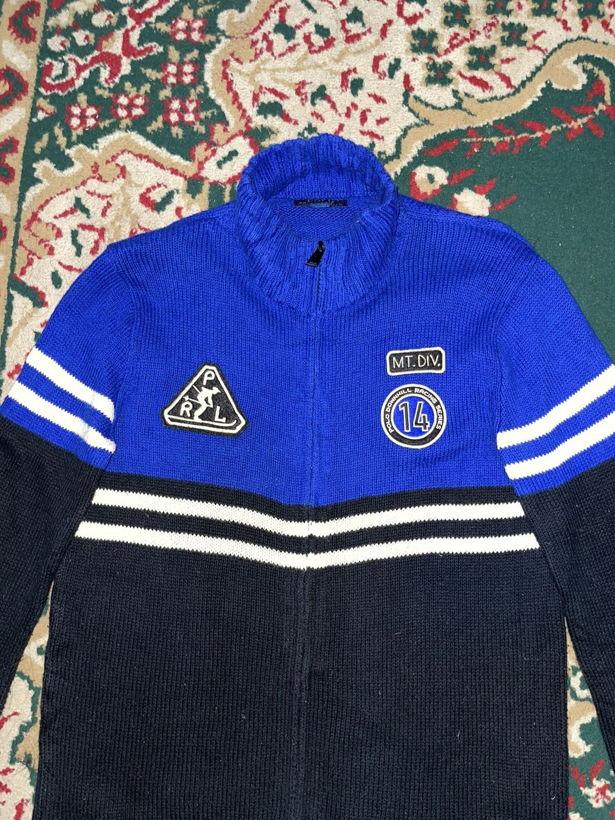 Polo Ralph Lauren Polo Ralph Lauren Mt. Div. Patch Zip-Up Knit Jacket Size US S / EU 44-46 / 1 - 7 Thumbnail