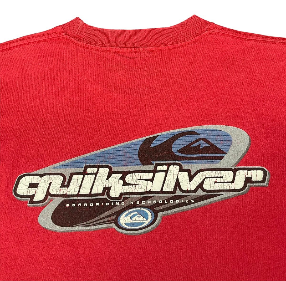 Quiksilver × Vintage 90s Vintage Quiksilver Boardriding Technologies Big Logo tee Size US L / EU 52-54 / 3 - 4 Thumbnail