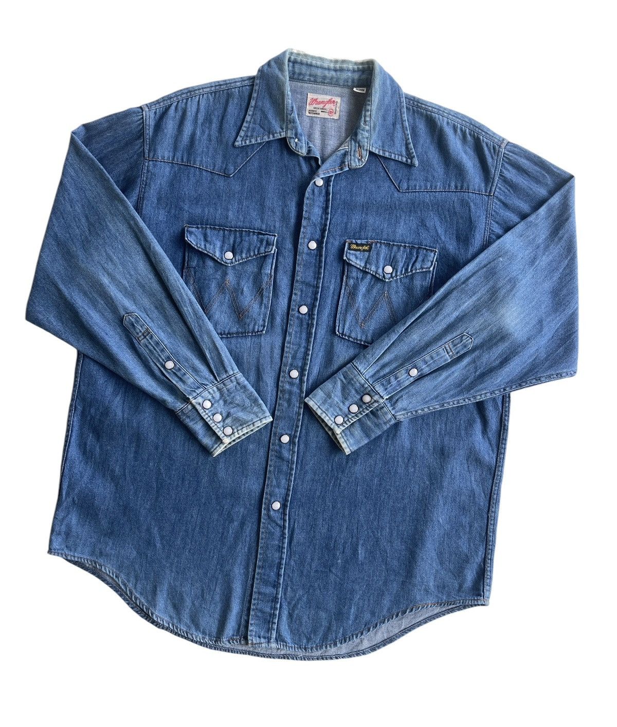 Vintage Vintage Wrangler Western Wear Shirt Size US L / EU 52-54 / 3 - 4 Thumbnail