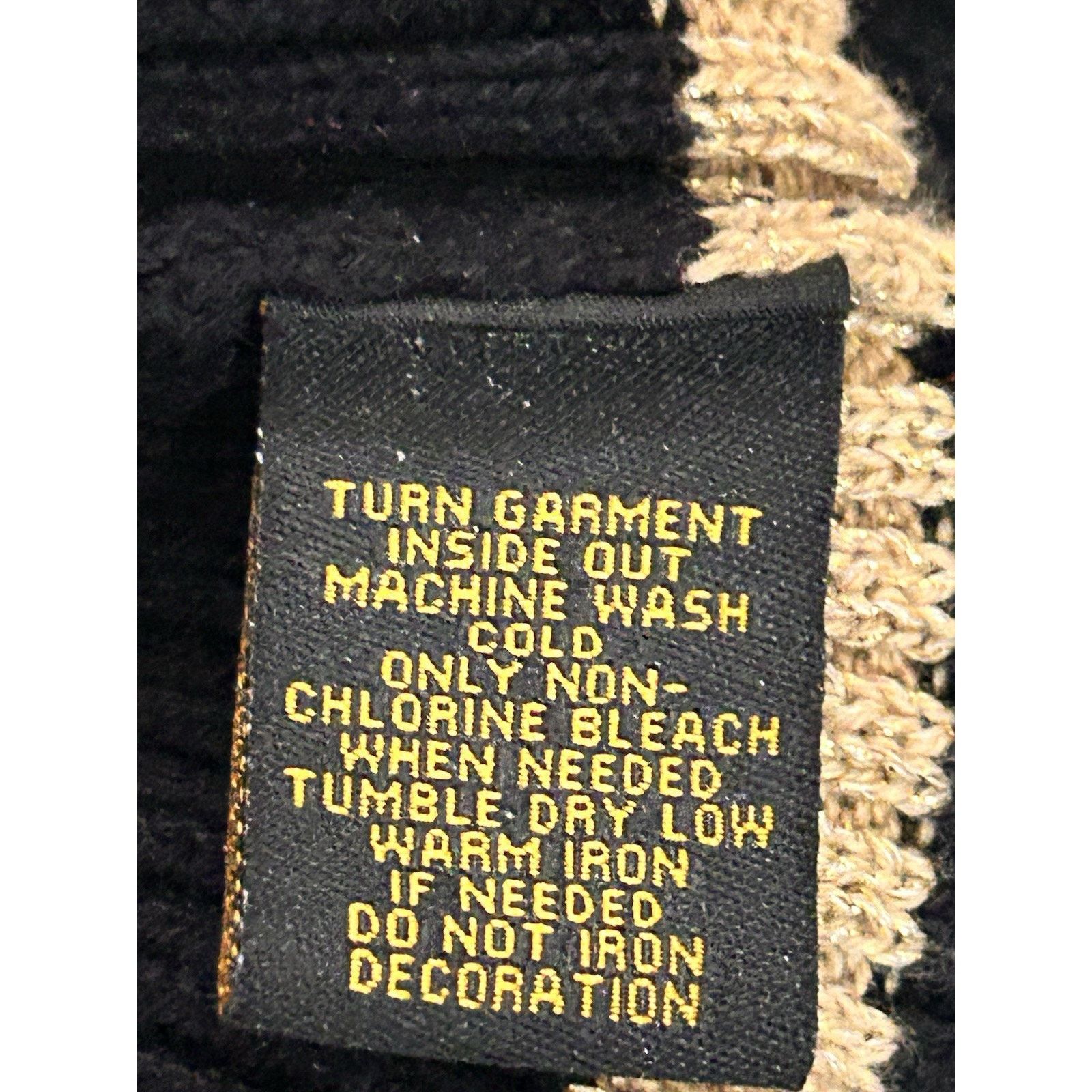 Ralph Lauren Ralph Lauren Ribbed Sweater Women’s L Blck Gold Cotton Vntg Size L / US 10 / IT 46 - 6 Thumbnail