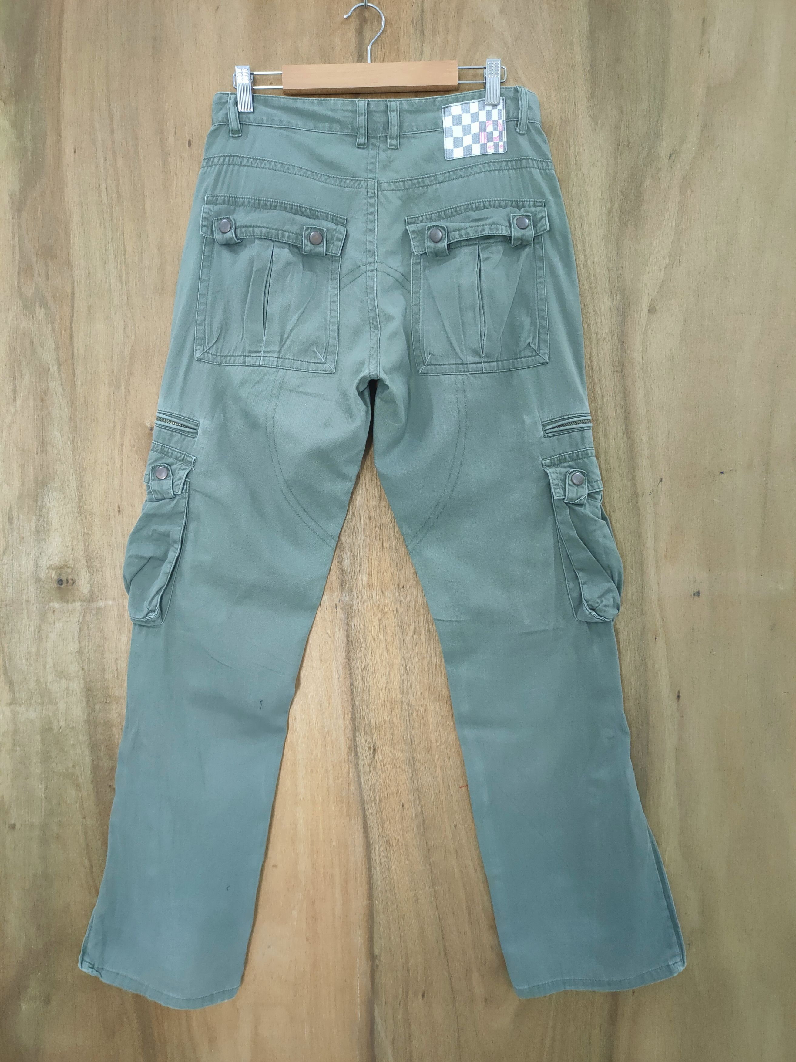 Japanese Brand VINTAGE I.P ZONE FADED GREEN CARGO PANTS Size US 30 / EU 46 - 9 Thumbnail