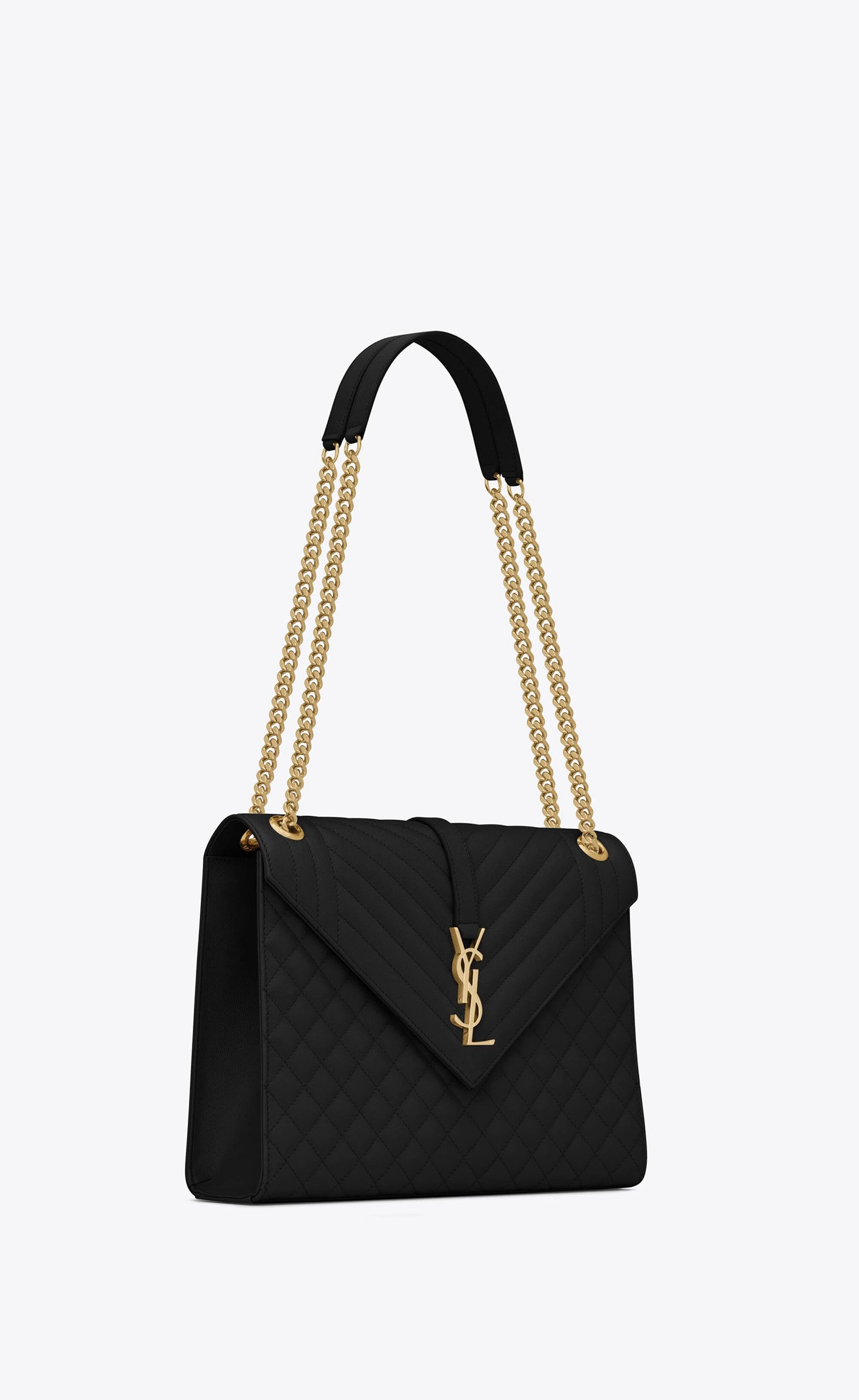 Saint Laurent Paris o1b1hav110924 Size: OS / Envelope Large Leather Bag in Black Size ONE SIZE - 4 Thumbnail