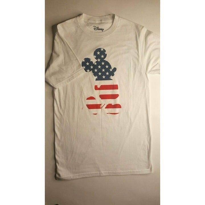 Other Disney Mickey Mouse US Stripes Small Short Sleeve Tee Shirt Size US S / EU 44-46 / 1 - 2 Thumbnail