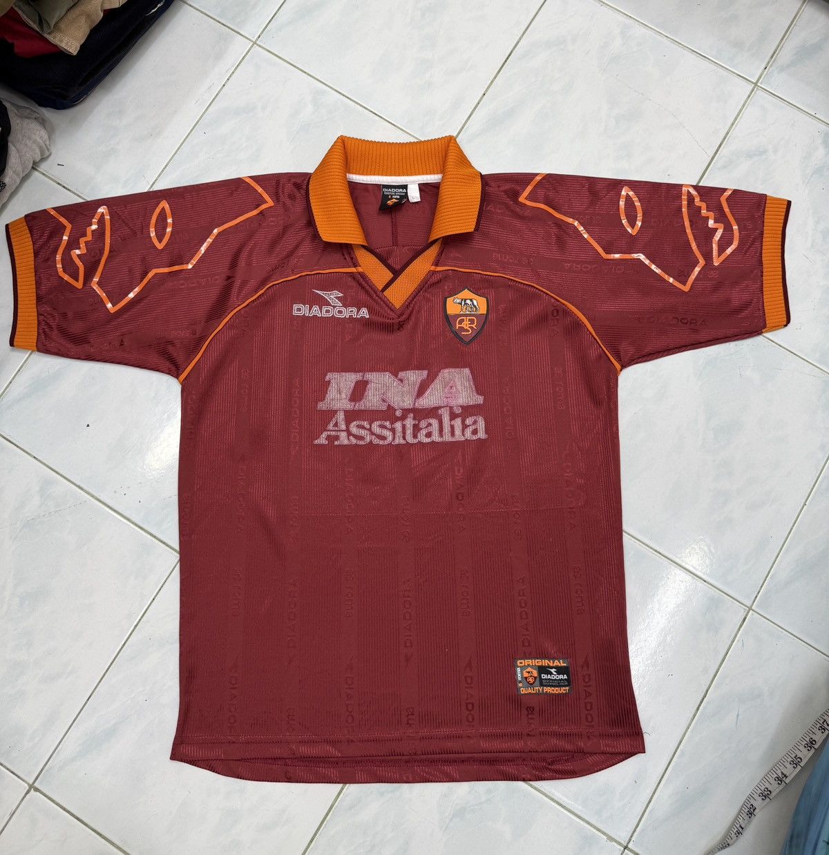 Diadora 🔥🔥🔥ARCHIVE VINTAGE AS ROMA DIADORA NAKATA JERSEY Size US L / EU 52-54 / 3 - 8 Thumbnail