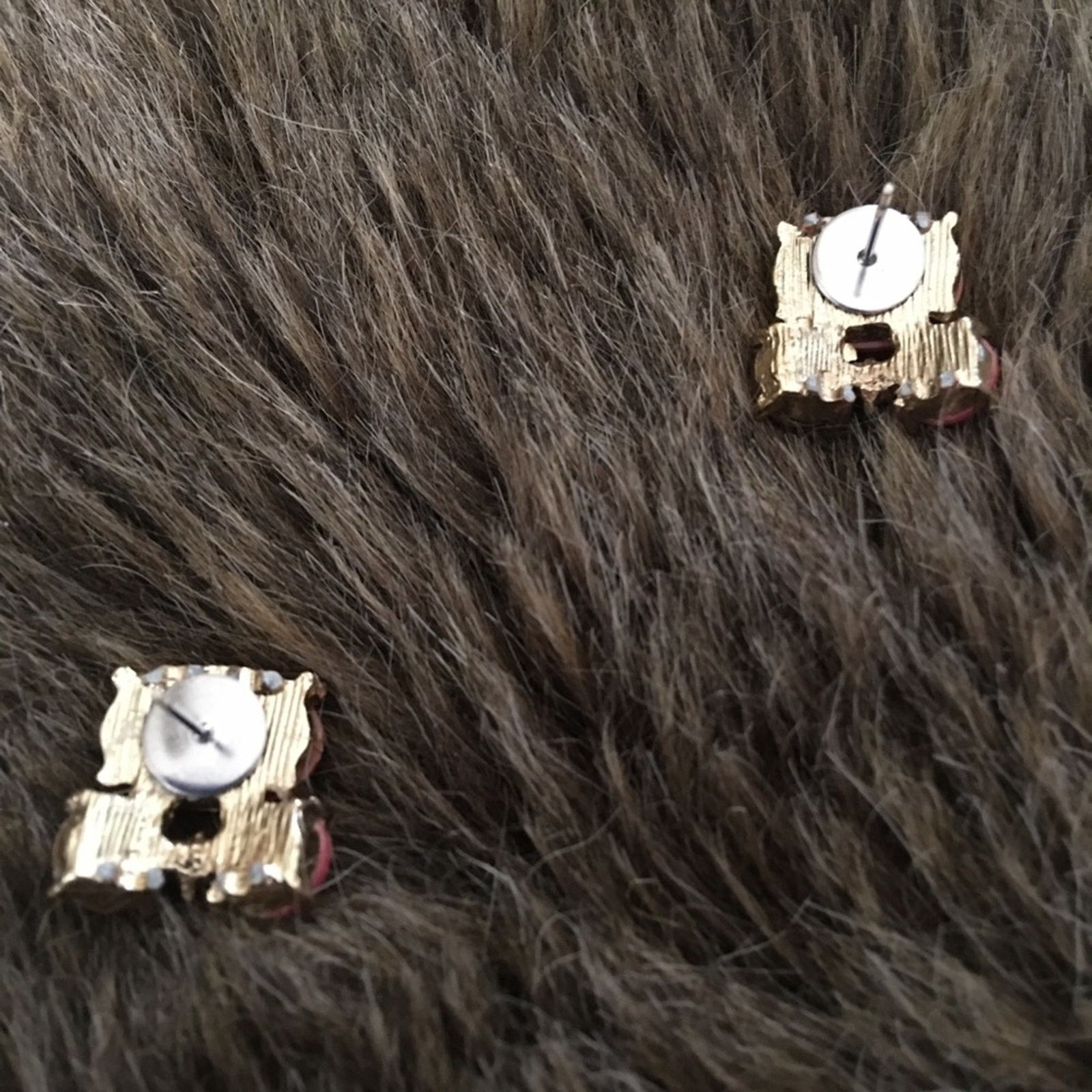 Vintage Vintage repurpose cabochon glass pierced earrings Size ONE SIZE - 4 Thumbnail