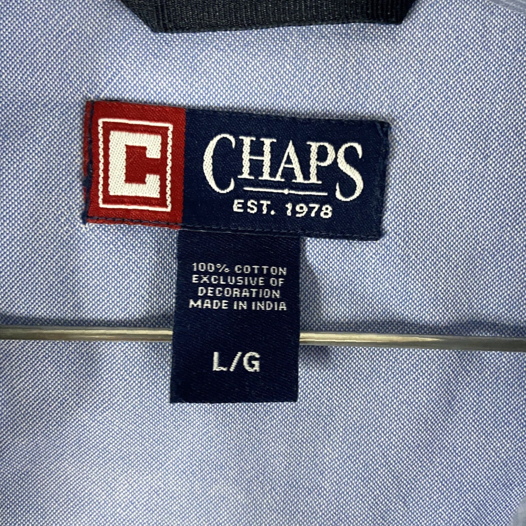 Chaps CHAPS Blue Button-Up Shirt Men's Long Sleeve Size L Size US L / EU 52-54 / 3 - 7 Thumbnail