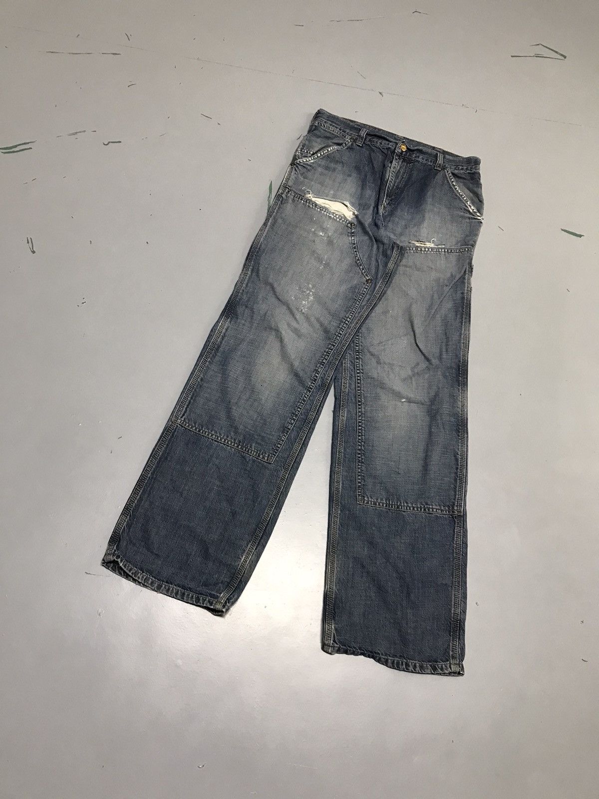 Carhartt Vintage carhartt damaged double knee denim Size US 32 / EU 48 - 3 Thumbnail
