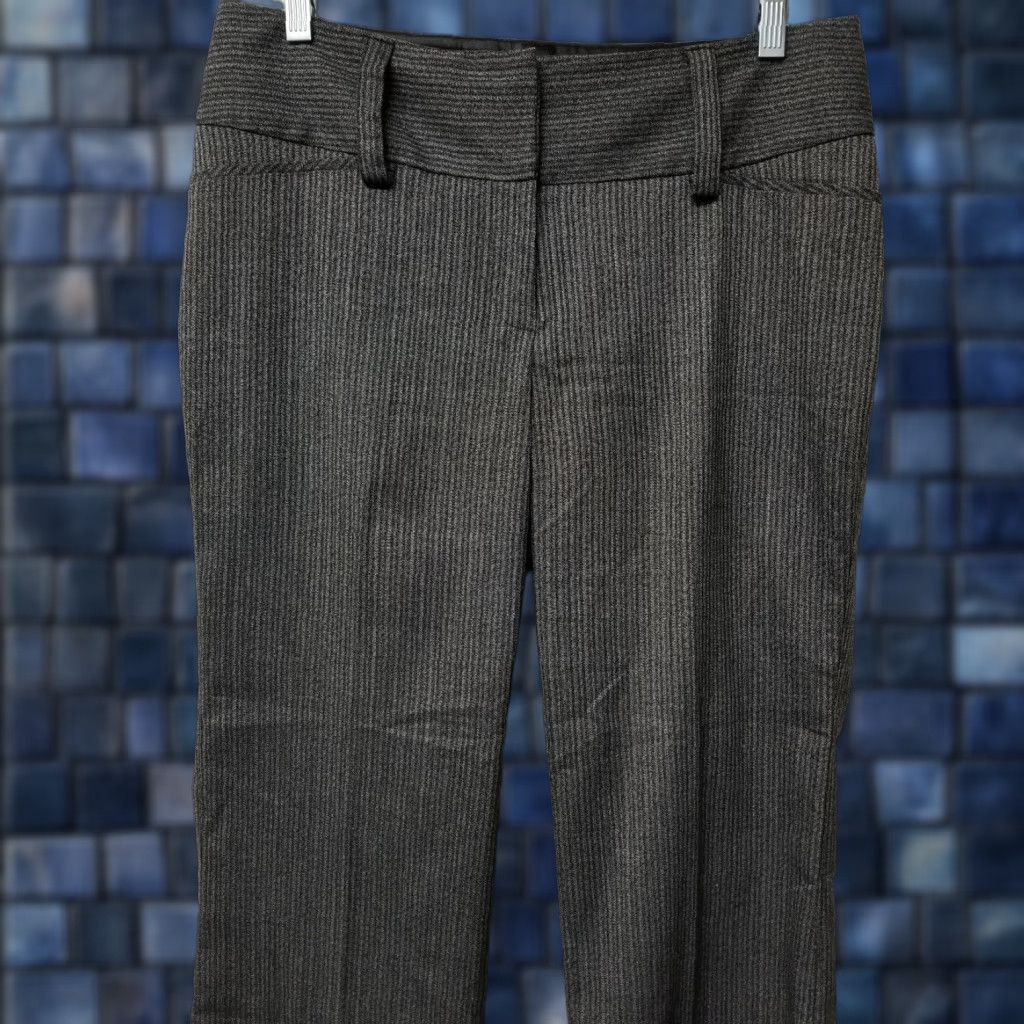 Vintage Maurices Grey and Black Stripped Trousers Pants Sz 5/6 Dress Pants Career Work Professional Womens Size 27" / US 4 / IT 40 - 1 Thumbnail
