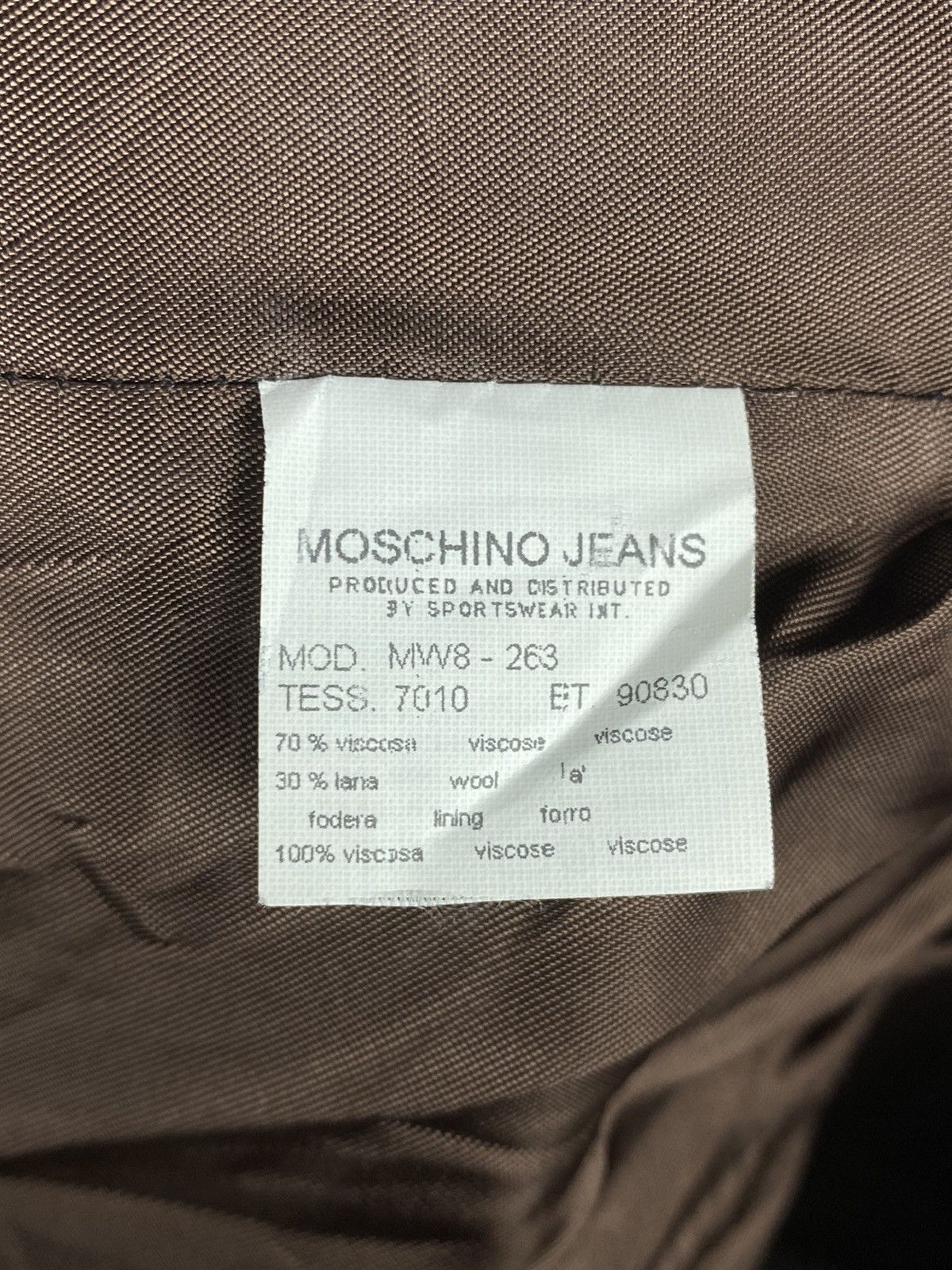 Designer × Moschino Moschino Italy Designer Brown Blazer Jacket Size M / US 6-8 / IT 42-44 - 14 Thumbnail