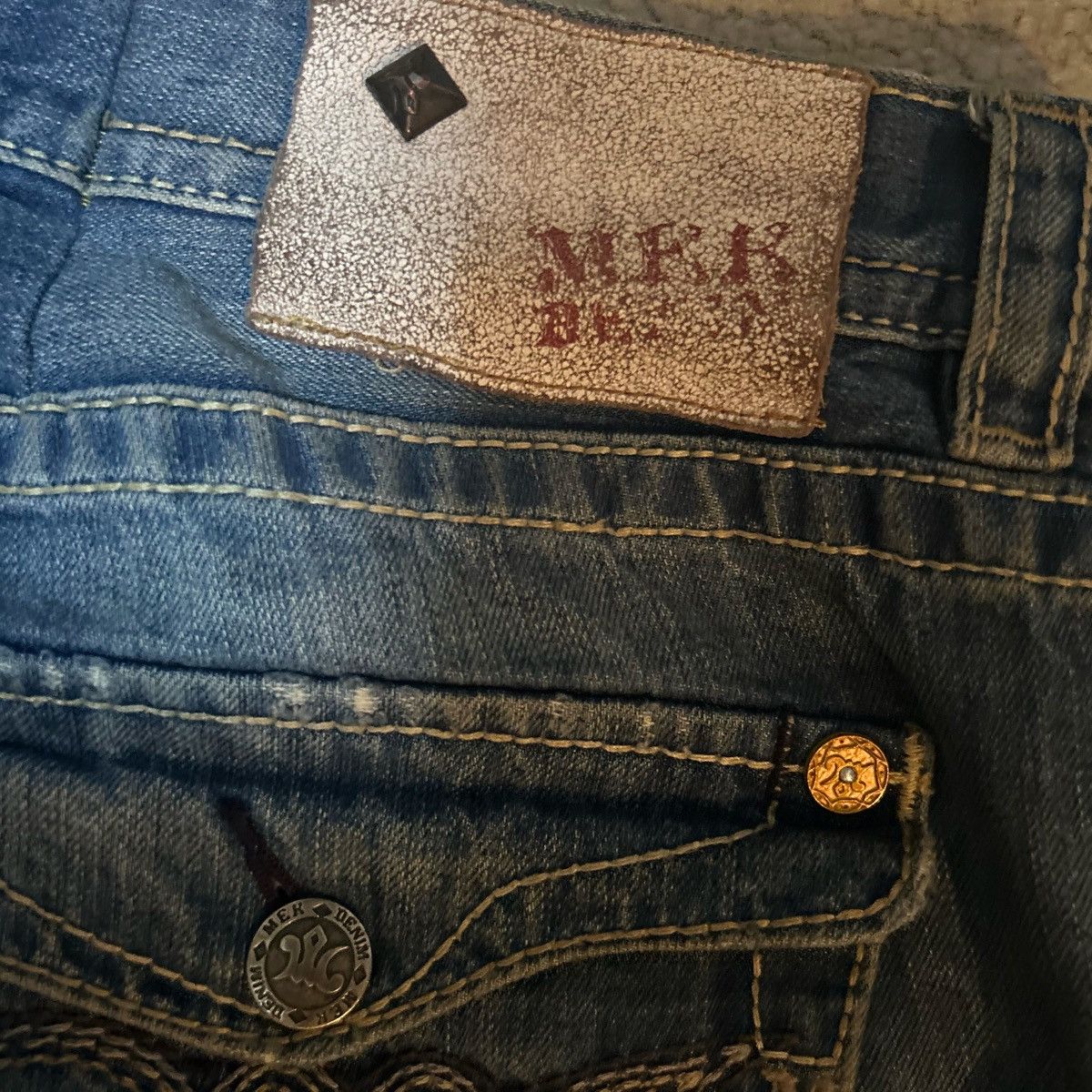 Mek Denim Mek Bootcut Distressed Denim Size US 36 / EU 52 - 7 Thumbnail