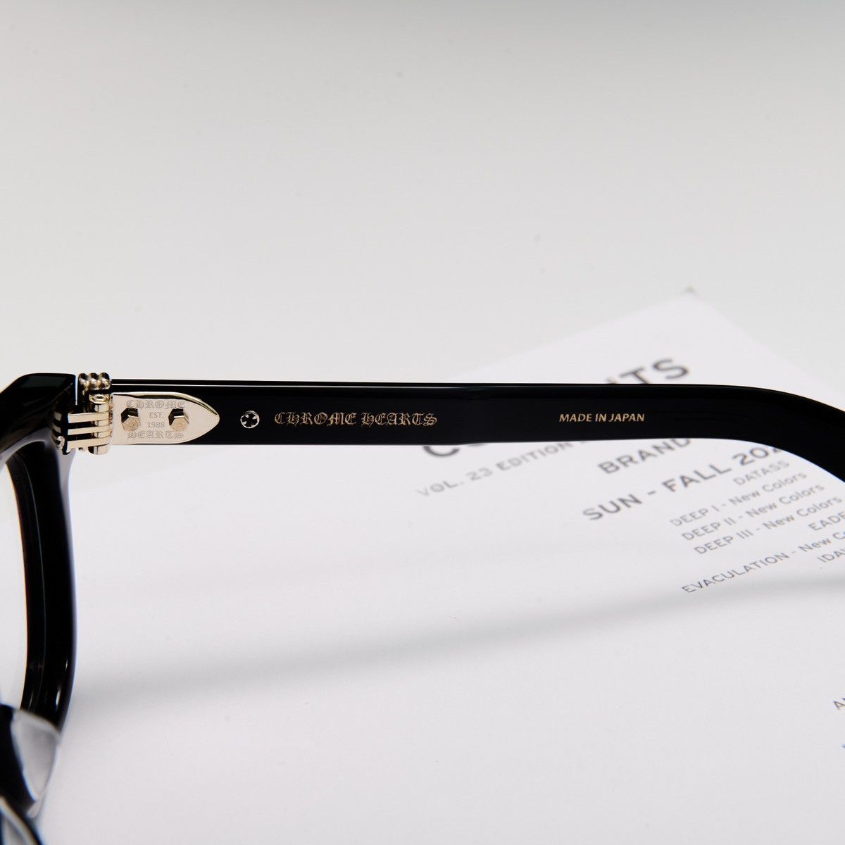 Chrome Hearts CHROME HEARTS DRIPPIN BLACK/18KGP GLASSES Size ONE SIZE - 4 Thumbnail