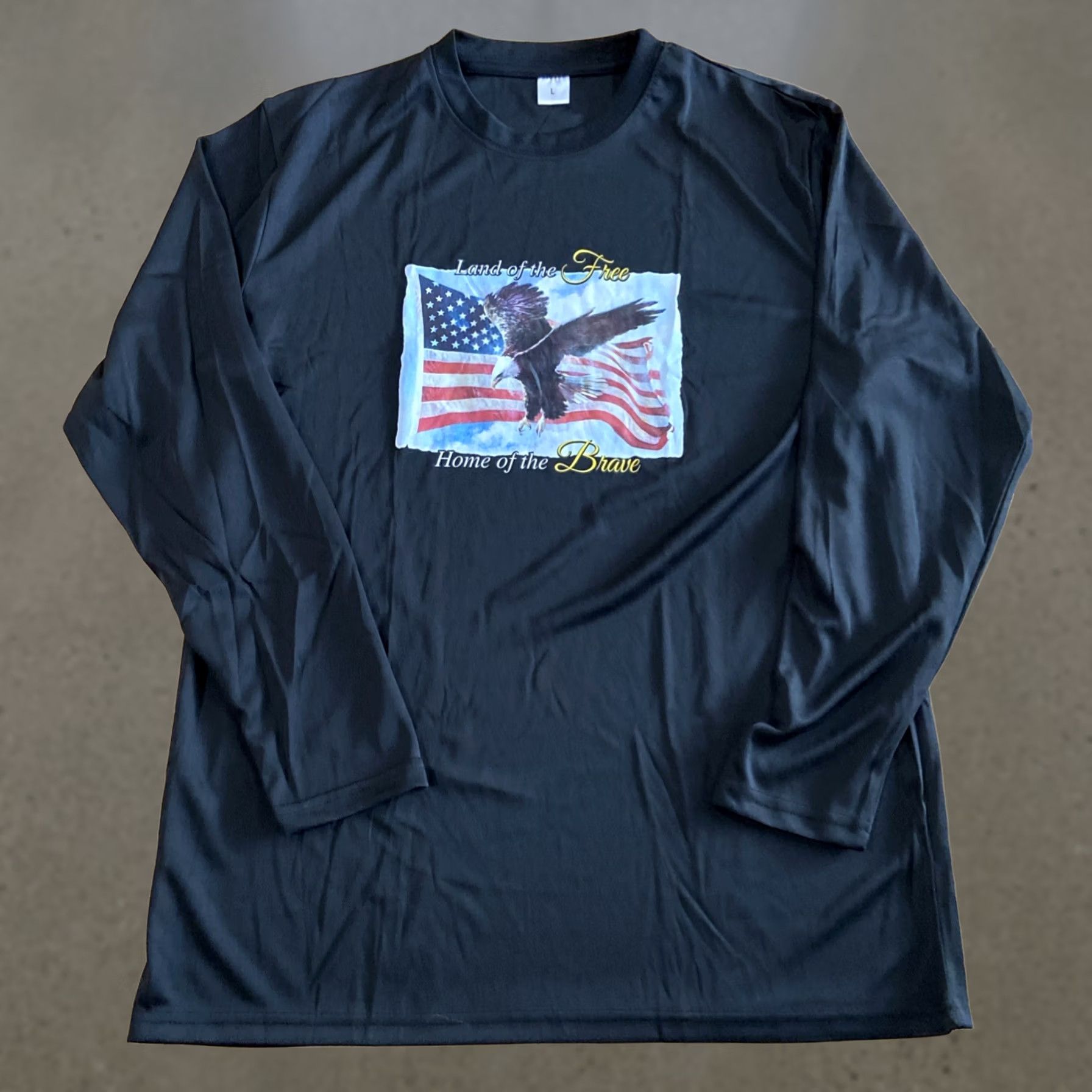 Vintage VINTAGE American Land of the Free Home of the Brave Long-Sleeve Shirt Size US L / EU 52-54 / 3 - 1 Thumbnail